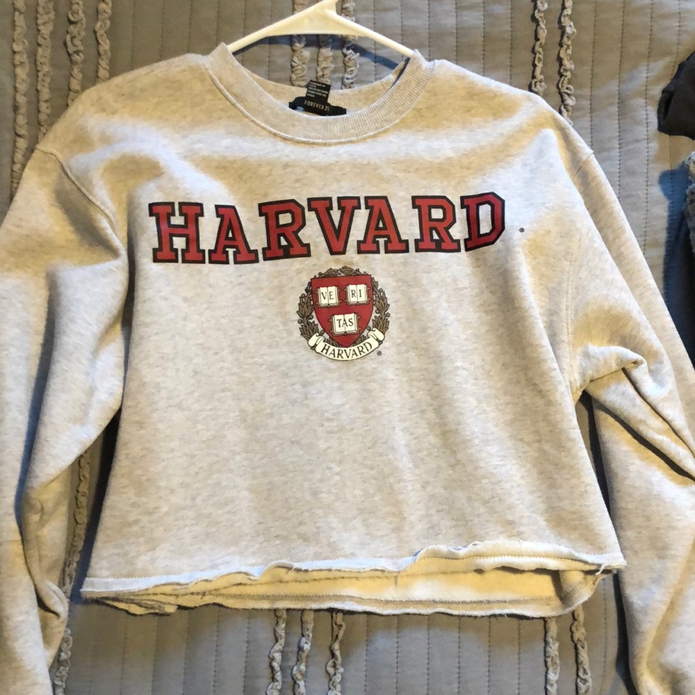 Harvard Cropped Hoodie